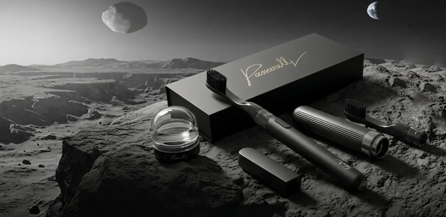 Passarelli Smile spazzolino elettrico sonico premium su superficie lunare